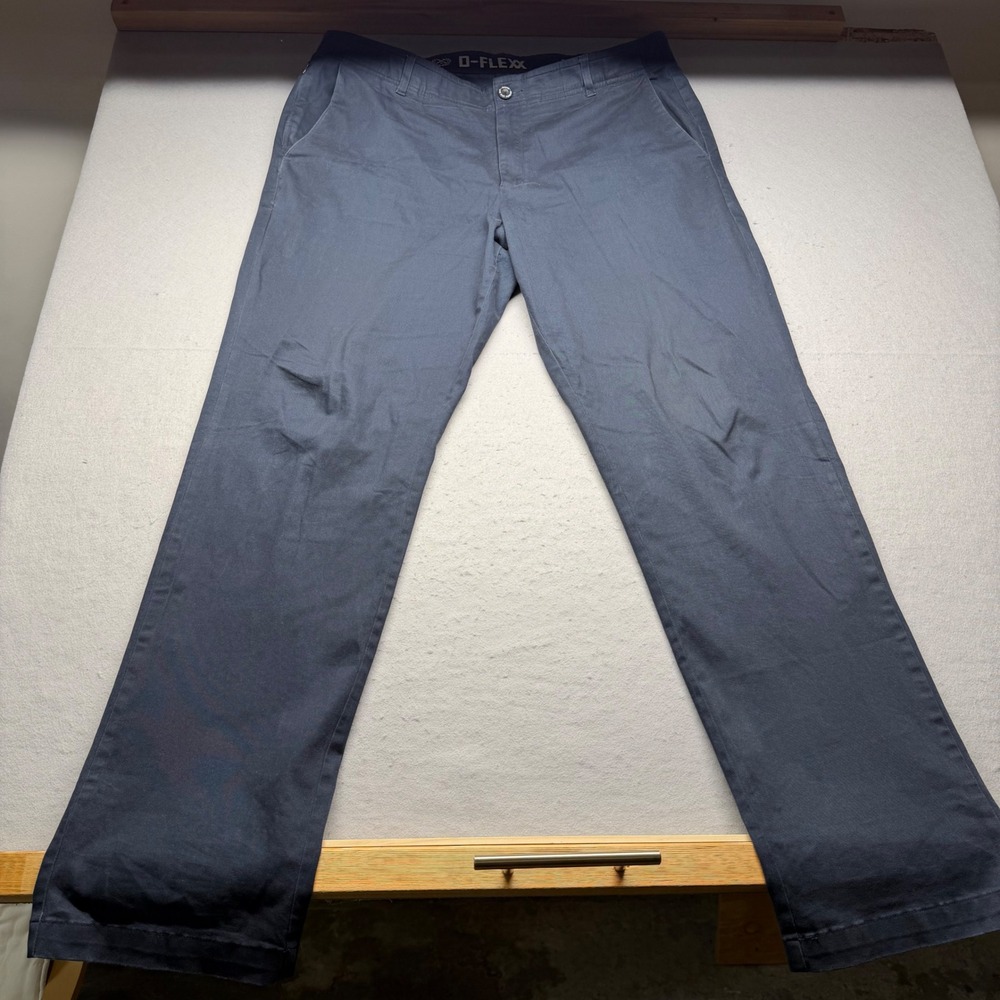 Dixxon Pants Mens 40x34 Navy Blue D-Flexx Chino Work Trousers Stretch Comfort